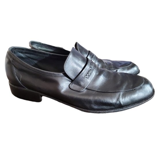 Vintage Barrets 1890 Black Leather Loafers, Size 8 - Picture 5 of 10